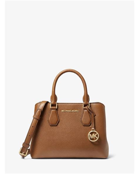 michael kors camille small satchel|Camille Small Logo and Leather Satchel .